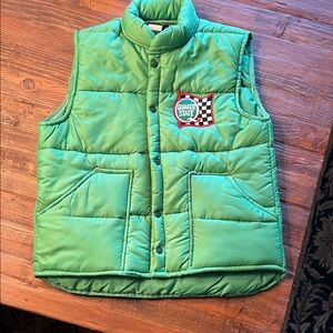 Vintage Quaker State Logo Polyfill Vest Size S